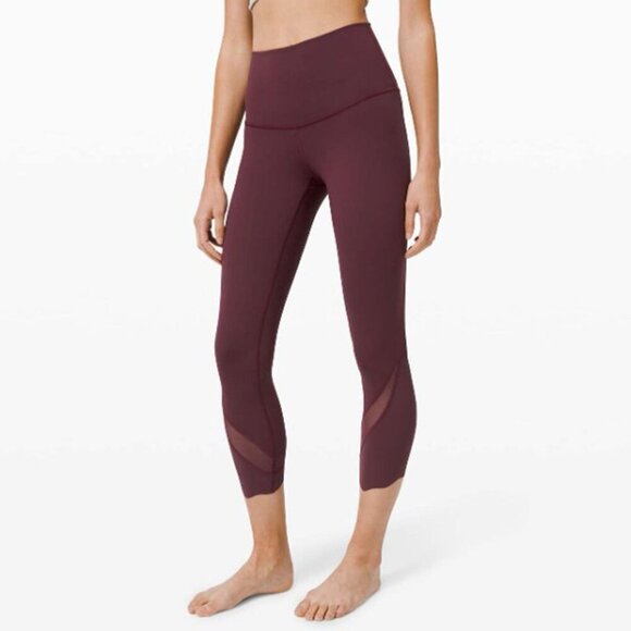 LULULEMON Wunder Under Crop High-Rise Roll Down Scallop Full-On Luxtreme 23" Cas - Picture 1 of 10